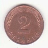 Germania (R.F.G.) 2 pfennigs 1995 J