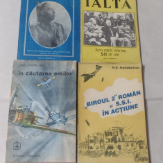 LOT 4 CARTI ISTORIE-IN CAUTAREA EROILOR + IALTA + ROMANII ORIGINEA,TRECUTUL....