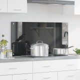 vidaXL Contrablat bucătărie gri &icirc;nchis 100x50x0.6 cm sticlă securizată