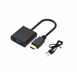 Cumpara ieftin Adaptor convertor HDMI la VGA + cablu audio xbox playstation laptop proiector