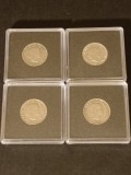 Lot 4 monede in capsule, 20 rappen 1913+1934+1938+1939, stare EF+ / aUNC [poze]