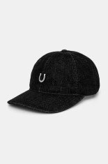 Levi&#039;s șapcă de baseball din denim culoarea negru, cu imprimeu, D7920-0009