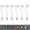 Lămpi solare cu LED pentru grădină, 6 buc., 9x7,8x29,5 cm