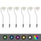 Lămpi solare cu LED pentru grădină, 6 buc., 9x7,8x29,5 cm