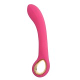 Vibrator TOYZ4LOVERS Handy Line Grip, pentru stimularea punctului G, 10 funcții de vibrație, 18.8 cm, roz cu auriu