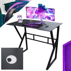 Masa de gaming, birou negru, 100x60 cm, JollyMag, STL20CZ
