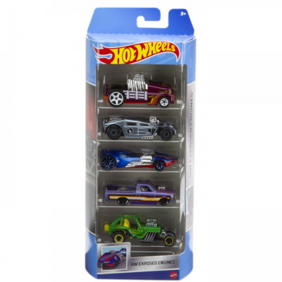 SET 5 MASINI HOT WHEELS EXPOSED ENGINES foto