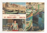 FA114 -Carte Postala- MALTA - St. Paul's Bay , circulata 1990