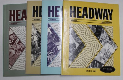 HEADWAY - WOORKBOOK , WITH KEY , VOLUMELE I - IV , by JOHN and LIZ SOARS , 1996 foto