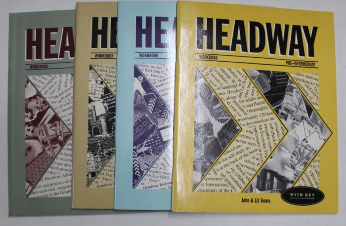 HEADWAY - WOORKBOOK , WITH KEY , VOLUMELE I - IV , by JOHN and LIZ SOARS , 1996