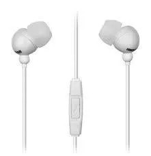 Casca in ureche cu Jack 3.5 mm alb cu microfon Plugz Maxell foto