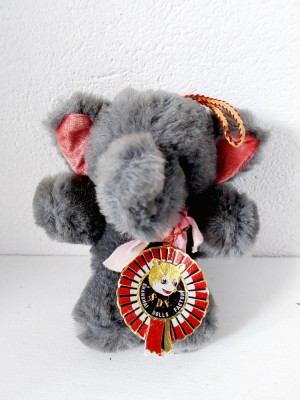 Elefant vintage, Shanghai Dolls Factory SDF push tip mohair, China, 15cm foto