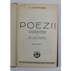 POEZII de V. ALECSANDRI , notite , indice si glosar de GH. ADAMESCU , 1937