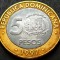 Moneda exotica - bimetal 5 PESOS - REPUBLICA DOMINICANA, anul 1997 * cod 1685 B