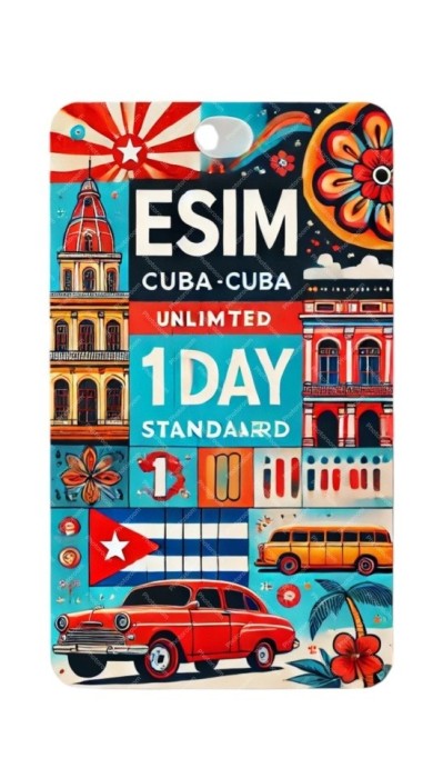 eSIM, Unlimited Standard, 1 Day, Cuba