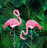 Tapet decorativ, Marburg , flamingo, palmieri, living, Profi Smart Art Aspiration, 46703