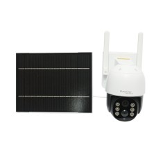 Camera supraveghere 4 MP cu panou solar 7.6W, baterie 18650, WIFI cartela sim 4G, rotativa 360 grade PTZ cu senzor de miscare, card memorie 64 GB, de foto