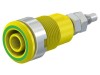 Soclu banană 4mm 32A galben-verde nichelat