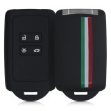 Husa Cheie Auto pentru Renault / Dacia - 4 Butoane - Keyless Go, Silicon, Multicolor, 49769.14, Kwmobile