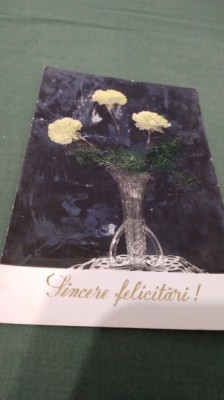 CARTE POSTALA FELICITARE CIRCULATA foto