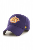 47brand șapcă din amestec de l&acirc;nă NHL Los Angeles Kings culoarea violet, cu imprimeu HVIN-MVP08WBV-PP67, 47 Brand