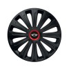 Set 4 capace roti Negre Cu Inel Rosu Trend R16 Compatibil Cu Mini, Autohelix MSA