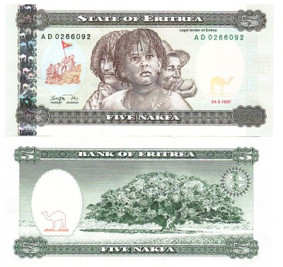 Eritrea 5 Nakfa 1997 P-2 UNC foto