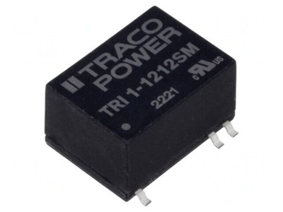 Convertor DC/DC 1W 12V 84mA TRI 1-1212SM foto