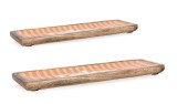 Cumpara ieftin Set 2 tavi lemn mango email Relax 38x12x2h, 46x15x2h