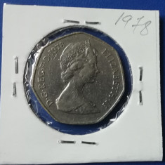M3 C50 - Moneda foarte veche - Anglia - fifty pence - 1978