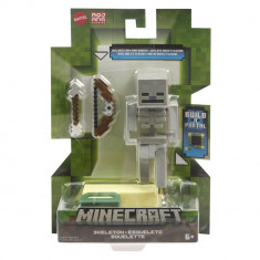 MINECRAFT CRAFT A BLOCK FIGURINA STRONGHOLD SKELETON 8CM