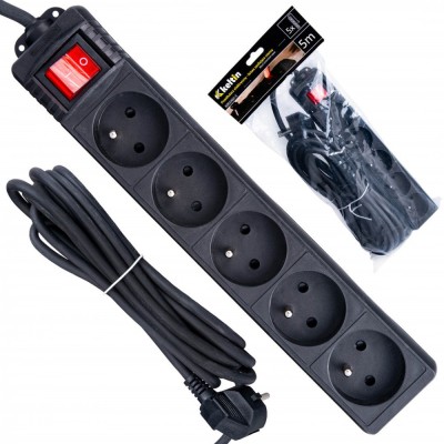 Prelungitor electric cu 5 prize, 5 m, Keltin K00246C-C foto