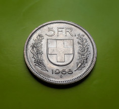 5 Francs 1968 Elvetia franci Switzerland foto