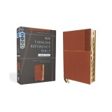 Niv, Thinline Reference Bible, Large Print, Leathersoft, Brown, Red Letter, Thumb Indexed, Comfort Print