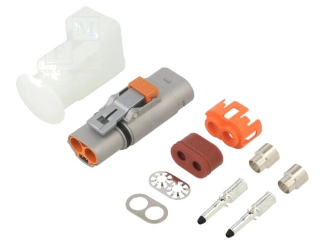 Conector alimentare DC tată pe cablu AMPHENOL GEC IP67 40-125&deg;C