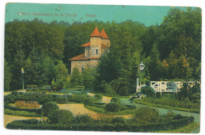 3653 - PITESTI, Park Trivale, Romania - old postcard - unused