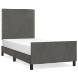 Cumpara ieftin Cadru de pat fara saltea, gri inchis, 80x200 cm, catifea