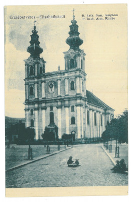 3959 - DUMBRAVENI, Sibiu, Armenian Church, Romania - old postcard - unused 1916 foto