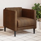 VidaXL Fotoliu, maro, piele &icirc;ntoarsă ecologică 372603