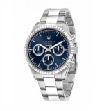 Maserati R8853100022, Ceas Barbatesc 43mm Cronograf cu Baterie cu Brățară Metalică Argintie