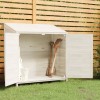 Gossi sopron de gradina, alb, 102x52x112 cm, lemn masiv de brad