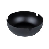 Scrumiera rotunda din metal, Negru, 10.5x3.5 cm, ATU-088662, Oem