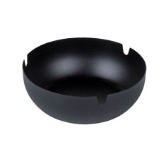 Scrumiera rotunda din metal, Negru, 10.5x3.5 cm, ATU-088662 foto