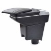 Cotiera Dacia Logan 1/2, Sandero 1/2 (2004-2017) 6H, Piele Ecologica, Suport Pahar, Scrumiera, Negru