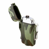 Bricheta MBrands Army electronica/electrica, Rezistenta la apa, DUBLU ARC, Fara Gaz ,incarcare USB, cu lanterna, - Camuflaj