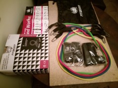 Set Fitness FitBeast - 4 Benzi Elastice dotate cu carabiniere Detașabile și Combinabile + accesorii (Nefolosite) foto