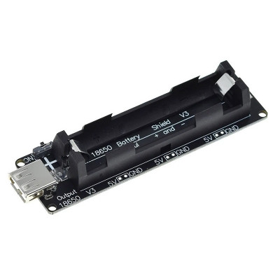 Suport baterie 18650 cu micro USB 5V/2.2A 3V/1A, compatibil cu Arduino ESP8266 foto