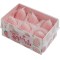 Set 6 lumanari parfumate, flippy, model capsunici, ardere 30 min, 78g, 6.3 x 9.3 x 3.8 cm, roz