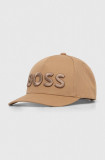 Cumpara ieftin BOSS șapcă culoarea bej, cu imprimeu 50502178
