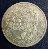(A1057) MONEDA DIN ARGINT GERMANIA - 10 MARK 1987, LIT. J, ANIVERSARE 750 ANI ORASUL BERLIN, Europa